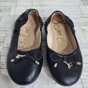 Sam‎ Edelman Felicia Ballet Flats Black Size 13 Leather Balletcore Dainty Dancer